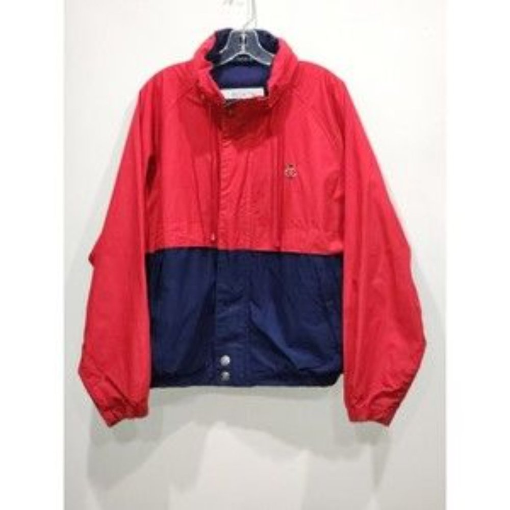 VINTAGE 90's Regatta Sport Colorblock Full Zip Hidden Hood Windbreaker Jacket, L